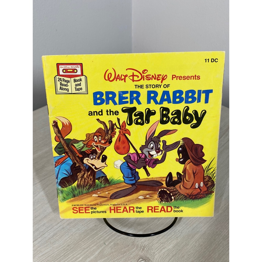 Vintage 1977 Walt Disney Brer Rabbit and the Tar Baby Read Along Storybook 24pg